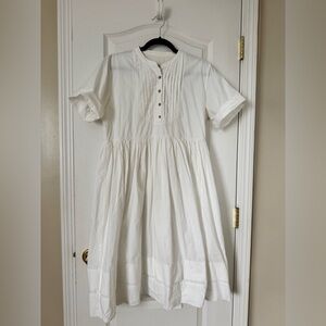 Daydress White/Cream The French Dress Size Large 100% Cotton